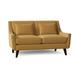 George Oliver Gros 61" Flared Arm Loveseat w/ Reversible Cushions, Leather in Brown/Red | 34 H x 61 W x 36 D in | Wayfair