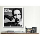 Winston Porter Icons, Heroes & Legends Marilyn Manson Quote Graphic Art on Canvas Canvas, Cotton in Gray | 37 H x 37 W x 0.75 D in | Wayfair