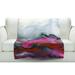 East Urban Home Winter Waves Pink Purple Soft Sherpa Blanket Microfiber/Fleece/Microfiber/Fleece | 51 W in | Wayfair