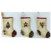The Holiday Aisle® 3 Piece Mini Stocking Set in Brown/Green/Red | 7.5 H x 2.5 W in | Wayfair 31235