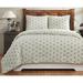 Ophelia & Co. Lavina Stripes Design Comforter w/ Shams Set Polyester/Polyfill/Chenille/Cotton in Green | King Comforter + 2 Shams | Wayfair