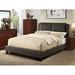 Wildon Home® Barina Solid Wood & Upholstered Platform Bed Metal in Gray/Brown | 46 H x 60 W x 80 D in | Wayfair 0DD4609840E04F019745432E194EE6DE