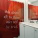 East Urban Home Faux Gemstone Shakespeare Inspirational Quote Shower Curtain Set Polyester in Red/Orange/Brown | 74 H x 71 W in | Wayfair