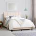 House of Hampton® Brodeur Tufted Low Profile Standard Bed Upholstered/Polyester in Black/Brown | 56 H x 70 W x 92 D in | Wayfair