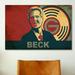 Winston Porter Political Glenn Beck Stencil Portrait Graphic Art on Canvas in Black/Red | 18 H x 26 W x 1.5 D in | Wayfair