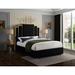 Mercer41 Amaia Tufted Solid Wood & Platform Bed Wood & /Upholstered/Velvet in Black | 63 H x 81.5 W x 86.5 D in | Wayfair