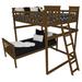 Swainsboro Solid Wood Loft Bed by Zoomie Kids Wood in Brown | 75 H x 59 W x 81 D in | Wayfair 3F4CF02350294D048F79B6DE48EA3884