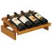Symple Stuff Geis 4 Bottle Solid Wood Tabletop Wine Bottle Rack Wood/Solid Wood in Brown | 6.5 H x 17.625 W x 12.875 D in | Wayfair WRD4MO