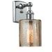 Willa Arlo™ Interiors Leilani 1 - Light Dimmable Armed Sconce Glass/Metal in Gray | 9 H x 5 W x 6.5 D in | Wayfair B6F14A533F5B47DAAE82F3E2ACD4CED8