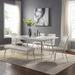 Orren Ellis Michaeljoseph 2 Piece Dining Set Wood/Upholstered/Metal in Brown/White | 31 H in | Wayfair 8C73ED2BE85144D6A820E3CBFC0CD4FB