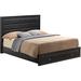 Glory Furniture Burlington Storage Platform Bed Wood & /Upholstered/Faux leather in White/Black | 48 H x 58 W x 81 D in | Wayfair G2450C-FSB