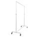 Rebrilliant Arleta 60" W Adjustable Rolling Ballet Bar Clothes & Garment Rack Metal in White | 60 W x 23.375 D in | Wayfair