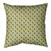 Latitude Run® Avicia Retro Diamonds Indoor/Outdoor Throw Pillow Polyester/Polyfill blend in Green/Blue/Yellow | 16 H x 16 W x 3 D in | Wayfair