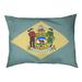Tucker Murphy Pet™ Burien Delaware Flag Designer Pillow Fleece, Polyester in Green/Brown | 14 H x 42.5 W x 32.5 D in | Wayfair