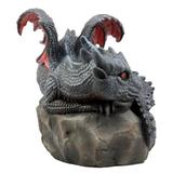 World Menagerie Bunche Faux Stone Resin Resting Baby Dragon Hatchling Garden Statue Resin/Plastic in Gray | 9 H x 10 W x 9 D in | Wayfair