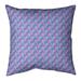 Latitude Run® Avicia Retro Diamonds Indoor/Outdoor Throw Pillow Polyester/Polyfill blend in Indigo | 16 H x 16 W x 3 D in | Wayfair