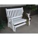 Red Barrel Studio® Speth Traditional English Gliding Outdoor Bench Plastic in White | 41 H x 62 W x 27 D in | Wayfair
