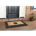 Winston Porter Danford Olive Border Sentinel Non-Slip Outdoor Door Mat Coir, Rubber in White | Rectangle 2'6" x 4' | Wayfair