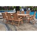 Rosecliff Heights Dallin Rectangular 8 - Person Teak Outdoor Dining Set Wood/Metal in Brown | 30.5" H x 94" L x 40" W | Wayfair