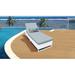 Wade Logan® Azyon 77" Long Reclining Chaise Lounge w/ Cushion Wicker/Rattan in Brown/White | 16 H x 31 W x 77 D in | Outdoor Furniture | Wayfair