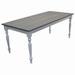 Gracie Oaks Maximillian Solid Wood Dining Table Plastic in Brown/Gray/White | 30 H x 72 W x 34 D in | Wayfair DA1817C8BAF74CE6A6AE10C292EA3BF9
