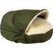 Snoozer Pet Products Cozy Cave Luxury Hooded Pet Bed Polyester in Green/Black | 8 H x 35 W x 35 D in | Wayfair 87181