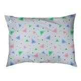 Tucker Murphy Pet™ Byrge 90s Retro Pillow Polyester/Fleece in Pink/Green/Indigo | 9.5 H x 29.5 W x 19.5 D in | Wayfair