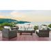 Rosecliff Heights Varney Patio Loveseat w/ Cushion Wicker/Rattan/Plastic in Brown/Gray | 35 H x 56 W x 38 D in | Wayfair