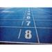 Blue 48 x 0.35 in Indoor Area Rug - East Urban Home Race Track 1 Area Rug Polyester/Wool | 48 W x 0.35 D in | Wayfair