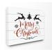 The Holiday Aisle® 'Holiday Merry Christmas Elegant Reindeer Typography' Graphic Art Print Wood/Canvas in Brown | 16 H x 20 W x 1.5 D in | Wayfair