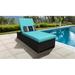 Sol 72 Outdoor™ Fernando Wheeled Outdoor Wicker Reclining Chaise Lounge w/ Cushion Wicker/Rattan | 16 H x 31 W x 77 D in | Wayfair