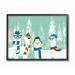 The Holiday Aisle® 'Holiday Llamas in Hats Scarves & Glasses w/ Pine Trees' Graphic Art Print Wood/Canvas in Brown | 16 H x 20 W x 1.5 D in | Wayfair