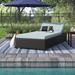 Sol 72 Outdoor™ Fernando Wheeled Outdoor Wicker Reclining Chaise Lounge w/ Cushion Wicker/Rattan | 16 H x 31 W x 77 D in | Wayfair