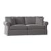 Darby Home Co Thames 88" Rolled Arm Slipcovered Sofa w/ Reversible Cushions Polyester/Other Performance Fabrics in Gray | Wayfair