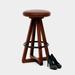 ARTLESS X3 30" Swivel Bar Stool Wood/Upholstered/Leather/Genuine Leather in Red/Gray/Brown | 30 H x 16 W x 16 D in | Wayfair A-X3-L-B-W-BS