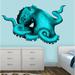 Zoomie Kids Vinyl Mural Octopus Tentacles Stickers Ocean Animal Wall Decal Metal in Blue | 32 H x 48 W in | Wayfair