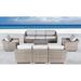 Sol 72 Outdoor™ Dayse Fully Assembled 8 - Person Seating Group w/ Cushions |All-weather wicker sectional in Gray | 26 H x 94 W x 33 D in | Wayfair