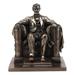 Astoria Grand Tawney Bronzed Seated Abraham Lincoln Figurine Resin in Brown/Gray | 8.25 H x 7.25 W x 6.25 D in | Wayfair