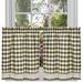 August Grove® Jarrett Plaid Ruffled 58" Kitchen Curtain Polyester in Green/White | 24 H x 58 W x 1.5 D in | Wayfair