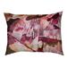Tucker Murphy Pet™ Keown Landscape w/ Rain Dog Pillow Polyester/Fleece in Red/Pink/Green | 4 H x 42.5 W x 32.5 D in | Wayfair