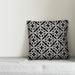 House of Hampton® Kimbrell Geo Quatrefoil Pillow Cover & Insert Polyester in Black | 20 H x 20 W x 1.5 D in | Wayfair