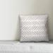 Wade Logan® Tindle Modern Chevron Square Pillow Cover & Insert Polyester/Polyfill blend in Gray | 16 H x 16 W x 1.5 D in | Wayfair