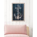 Breakwater Bay Nautical & Coastal Blue Rustic Anchor Nautical Watercrafts - Graphic Art Print in White | 36 H x 24 W in | Wayfair