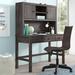 Red Barrel Studio® 47.24" Writing Desk & Chair Set w/ Hutch & USB Wood in Brown | 60.31 H x 47.24 W x 22.05 D in | Wayfair
