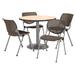 KFI Studios Round Manufactured Wood Breakroom Table Metal in Brown | 42" W x 42" D | Wayfair T42RD-B1922SL-NA-2300-P18