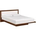 Copeland Furniture Moduluxe Solid Wood and Platform Bed Wood and /Upholstered/Genuine Leather in White/Black | 35 H x 66 W x 86 D in | Wayfair