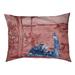 Tucker Murphy Pet™ Burkart Japanese Courtesan Dog Pillow Polyester in Red/Blue | Medium (29.5" W x 19.5" D x 9.5" H) | Wayfair