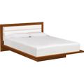 Copeland Furniture Moduluxe Solid Wood and Platform Bed Wood and /Upholstered/Genuine Leather in White/Black | 35 H x 66 W x 86 D in | Wayfair