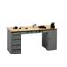 Tennsco Corp. Electronic 72"W Workbench Wood/Metal in Gray/Brown | 33.75 H x 72 W x 30 D in | Wayfair EMB-2-3072C -2