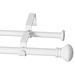 Canora Grey Sigmund Fluted Adjustable Double Curtain Rod Metal in White | 0.625 H x 48 W x 0.625 D in | Wayfair 24239A703D89454CBEC188BAAAE6F681